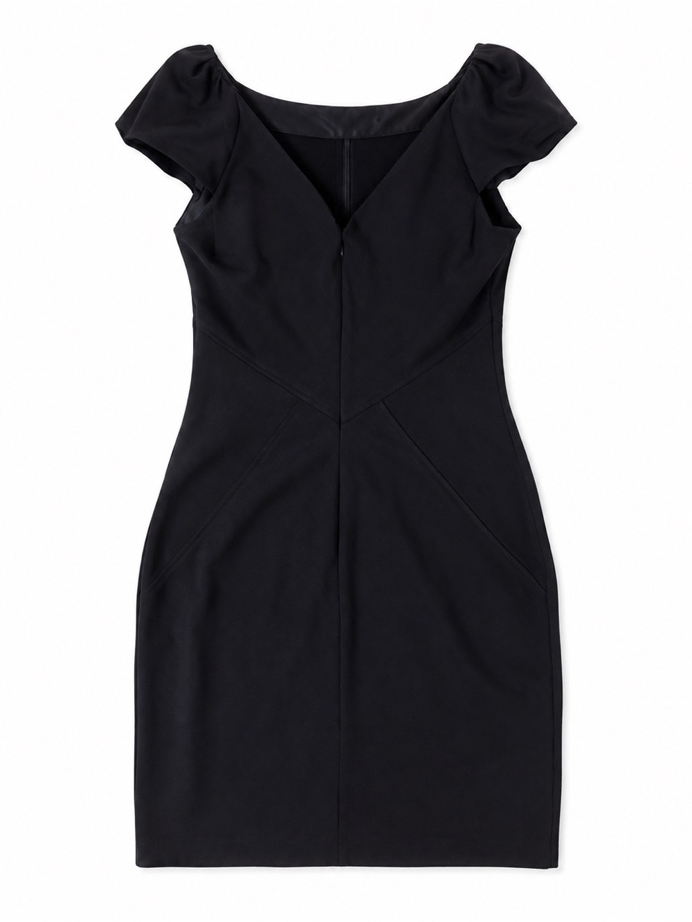 Diane Von Furstenberg Black Square-Neck Helen Dress Size 14 but runs smaller. - Picture 3 of 7